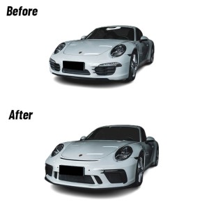 Porsche 911 2012-2019 (991.1/991.2) GT3 Upgrade Front Bumper Assembly with Brand Daytime Running Lights - Unleash the GT3 Power