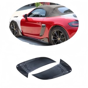 Porsche 718 Boxster/Cayman 2017-2024 (982) GT4 Style Dry Carbon Fiber Rear Intake Covers - Free Shipping