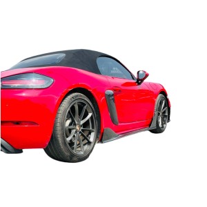 PD-Style Carbon Fiber Side Skirts for Porsche 718 Boxster/Cayman 2017-2024 (982) - Free Shipping
