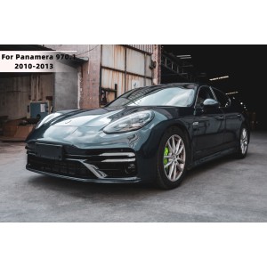 Porsche Panamera 2010-2013 970.1 Upgraded 2022 TurboS Front Bumper BodyKit with LED Headlights [E-Mark Certified]- Free Shipping