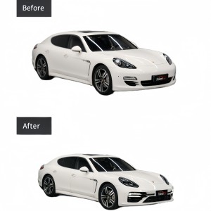 Porsche Panamera 2010-2013 970.1 Upgraded 2022 TurboS Front Bumper BodyKit with LED Headlights [E-Mark Certified]- Free Shipping