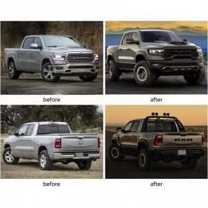 Dodge RAM 1500 2019-2023 TRX Body Kit Upgrade with Headlights and Hood - Free Shipping