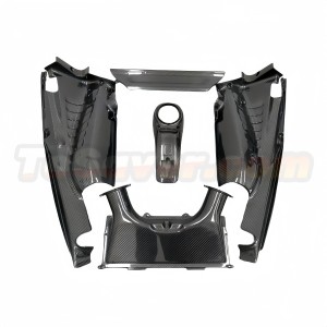 Ferrari 488 GTB Dry Carbon Fiber Engine Bay Kit – Upgrade & Customization – Free Shipping