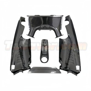 Ferrari 488 GTB Dry Carbon Fiber Engine Bay Kit – Upgrade & Customization – Free Shipping