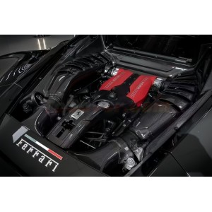 Ferrari 488 GTB Dry Carbon Fiber Engine Bay Kit – Upgrade & Customization – Free Shipping