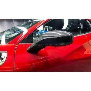 Ferrari 488 GTB/Spider OEM-Style Dry Carbon Fiber Mirror Covers – Precision Upgrade – Express Free Shipping