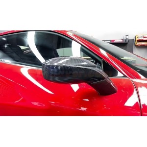 Ferrari 488 GTB/Spider OEM-Style Dry Carbon Fiber Mirror Covers – Precision Upgrade – Express Free Shipping