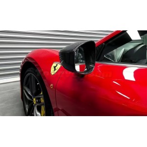 Ferrari 488 GTB/Spider OEM-Style Dry Carbon Fiber Mirror Covers – Precision Upgrade – Express Free Shipping