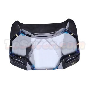 Ferrari 488 Spider Capristo-Style Dry Carbon Fiber Transparent Engine Cover – Upgrade Your Ride – Free Shipping