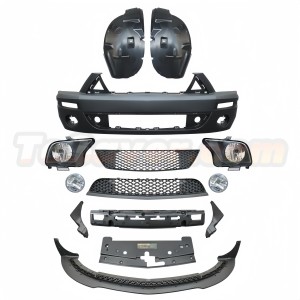 Mustang 2005-2009 to GT500 Style Front Bumper Conversion Kit with Headlights – Free Shipping