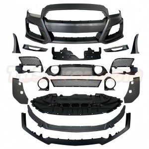 Mustang 2010-2014 GT500 Old to New GT500 Style Front Bumper with Grille Light Hole Body Kit – Free Shipping