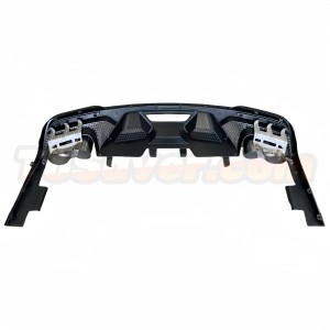 Mustang 2018-2022 GT500 Style Rear Diffuser Kit with Exhaust Tips – Free Shipping