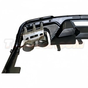 Mustang 2018-2022 GT500 Style Rear Diffuser Kit with Exhaust Tips – Free Shipping