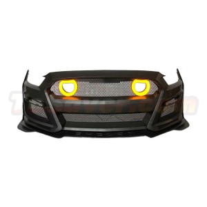 Mustang 2015-2022 GT500 Style Front Bumper Kit with LED Grille Light – Free Shipping Included