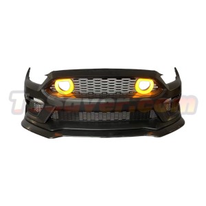 Mustang 2015-2017 Mach 1 Style Front Bumper with LED Grille Light Body Kit – Free Shipping