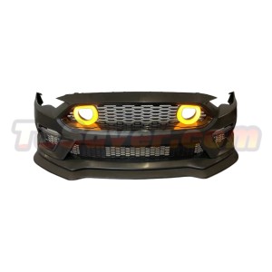 Mustang 2018-2022 Mach 1 Style Front Bumper with LED Grille Light Body Kit – Free Shipping