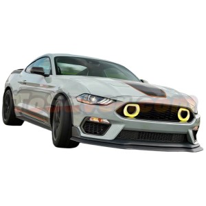 Mustang 2018-2022 Mach 1 Style Front Bumper with LED Grille Light Body Kit – Free Shipping