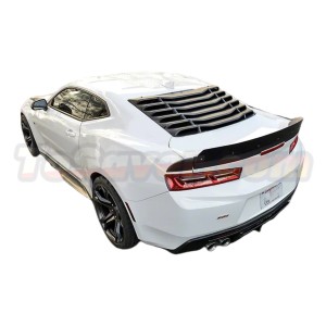 Chevrolet Camaro 2016-2023 Modern Rear Window Louvers – Sleek Matte Black Design – Free Shipping