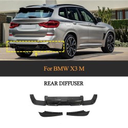 Carbon Fiber Rear Bumper Diffuser Lip for BMW X3 M F97 2019-2021 (1 Set)