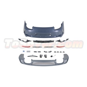 Porsche 911 2017-2019 991.2 GT3 Style Rear Bumper Kit with Glass Fibre or Dry Carbon Fiber Diffuser – Free Shipping