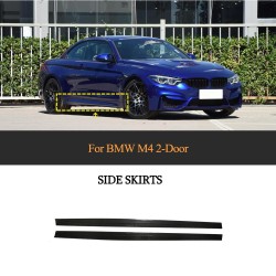 Carbon Fiber Side Skirt Extensions for BMW 4 Series F82 M4 2014-2020 (1 Set)