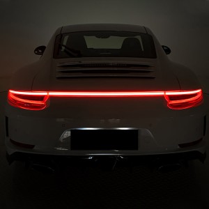 Porsche 911 2017-2019 991.2 GT3 Style Rear Bumper with Center Light Bar and Diffuser – Free Shipping