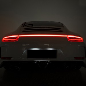 Porsche 911 2017-2019 991.2 GT3 Style Rear Bumper with Center Light Bar and Diffuser – Free Shipping