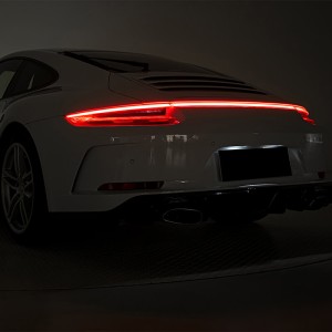 Porsche 911 2017-2019 991.2 GT3 Style Rear Bumper with Center Light Bar and Diffuser – Free Shipping