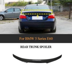 Carbon Fiber Rear Trunk Spoiler Wing For BMW 5 Series E60 525i 530i 550i M5 2004-2010