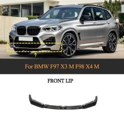 Carbon Fiber Front Bumper Lip for BMW F97 X3 M F98 X4 M 2019-2021