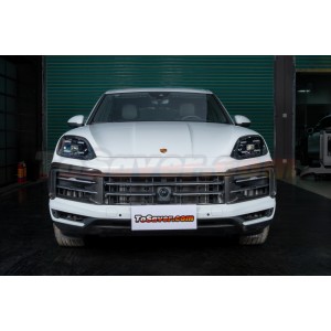 Porsche Cayenne/Coupe 2024+ (9Y0.2) MANSORY Style Front Bumper Grille Trim  - Dry Carbon Fiber Upgrade - Free Shipping