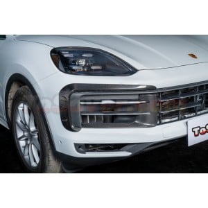 Porsche Cayenne/Coupe 2024+ (9Y0.2) MANSORY Style Front Bumper Grille Trim  - Dry Carbon Fiber Upgrade - Free Shipping