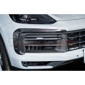 Porsche Cayenne/Coupe 2024+ (9Y0.2) MANSORY Style Front Bumper Grille Trim  - Dry Carbon Fiber Upgrade - Free Shipping