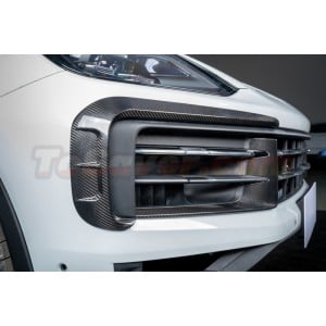 Porsche Cayenne/Coupe 2024+ (9Y0.2) MANSORY Style Front Bumper Grille Trim  - Dry Carbon Fiber Upgrade - Free Shipping