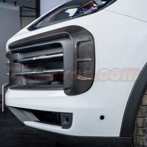 Porsche Cayenne/Coupe 2024+ (9Y0.2) MANSORY Style Front Bumper Grille Trim  - Dry Carbon Fiber Upgrade - Free Shipping