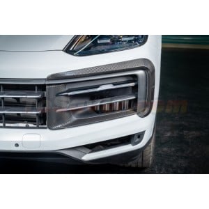 Porsche Cayenne/Coupe 2024+ (9Y0.2) MANSORY Style Front Bumper Grille Trim  - Dry Carbon Fiber Upgrade - Free Shipping