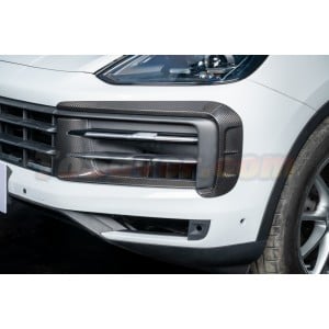 Porsche Cayenne/Coupe 2024+ (9Y0.2) MANSORY Style Front Bumper Grille Trim  - Dry Carbon Fiber Upgrade - Free Shipping