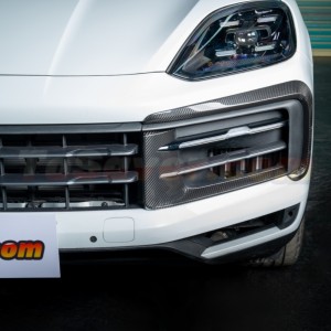 Porsche Cayenne/Coupe 2024+ (9Y0.2) MANSORY Style Front Bumper Grille Trim  - Dry Carbon Fiber Upgrade - Free Shipping