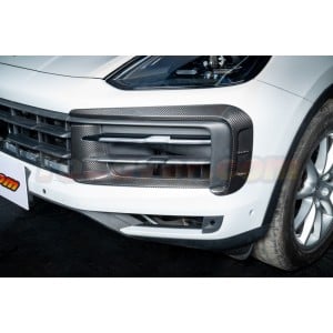 Porsche Cayenne/Coupe 2024+ (9Y0.2) MANSORY Style Front Bumper Grille Trim  - Dry Carbon Fiber Upgrade - Free Shipping