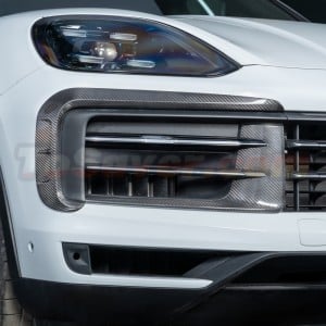 Porsche Cayenne/Coupe 2024+ 9Y0.2 OEM-Style Dry Carbon Fiber Front Grille Trim - Lightweight & Aerodynamic - Free Shipping