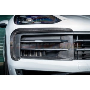 Porsche Cayenne/Coupe 2024+ 9Y0.2 OEM-Style Dry Carbon Fiber Front Grille Trim - Lightweight & Aerodynamic - Free Shipping