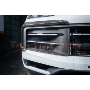 Porsche Cayenne/Coupe 2024+ 9Y0.2 OEM-Style Dry Carbon Fiber Front Grille Trim - Lightweight & Aerodynamic - Free Shipping