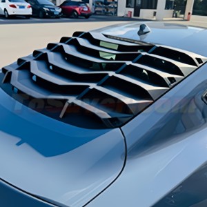 2015-2024 Ford Mustang Rear Window Louvers – Matte Black, Free Shipping