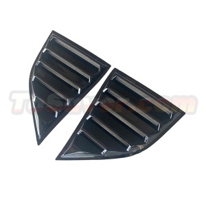 Dodge Challenger 2008-2024 Classic Style Quarter Window Louvers – Black ABS – Free Shipping