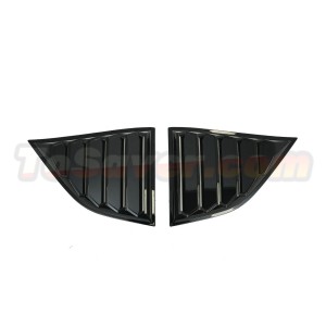 Dodge Challenger 2008-2024 Classic Style Quarter Window Louvers – Black ABS – Free Shipping