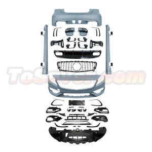 Mercedes-Benz A-Class W176 (2013–2018) A45 AMG Style Full Body Kit | Front & Rear Bumpers, Side Skirts, Diffuser | Free Shipping