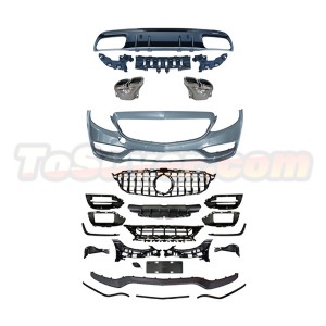 2019 C63 AMG Style Body Kit for Mercedes-Benz C-Class W205 (2018–2020) AMG Line | Front Bumper, Diffuser, Tips | Free Shipping