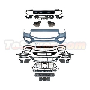 Mercedes-Benz E-Class W213 (2021–2023 AMG Line) E63 AMG Style Front Bumper, Diffuser & Exhaust Tips Body Kit | Free Shipping