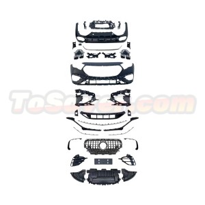 Mercedes-Benz E-Class W214 2024+ E53 AMG-Style Front Bumper, Rear Diffuser & Exhaust Tips Body Kit | PP Material | Free Shipping