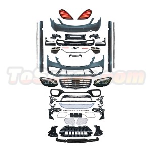 Mercedes-Benz S-Class W222 (2014–2022) 2022 S65 AMG-Style Full Body Conversion Kit – Front & Rear Bumpers | Free Shipping